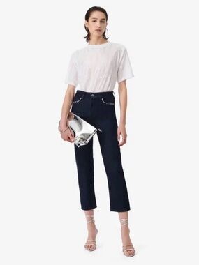 NWT IRO Paris- Fuyuko Straight-Leg Jeans⁠ with Embellished Pockets